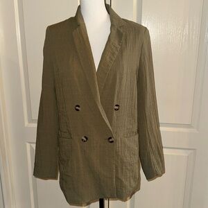 H&M Green Blazer Jacket - Size Small
